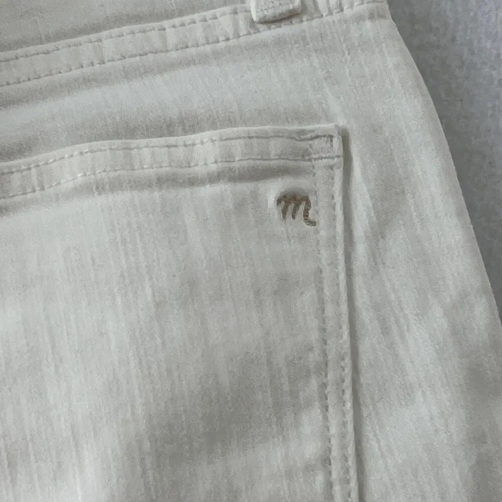 Madewell Jeans Womens 26 White Skinny Skinny Mid Rise Stretch Denim C1739‎ 2016